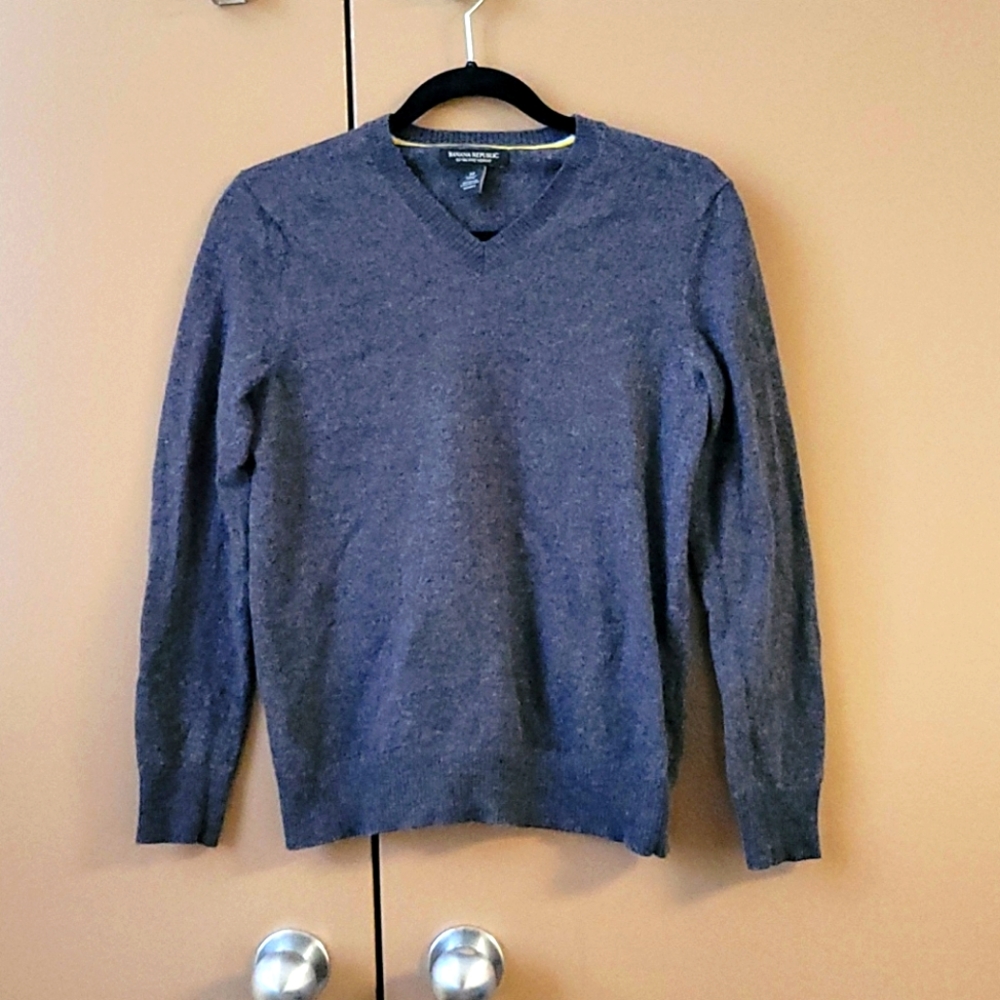 Banana Republic Gray Merino Wool Sweater Med